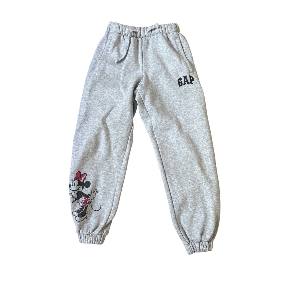 Gap Jogger Sweatpants Girls Gray Disney Mickey Minnie Mouse SIZE 6/7